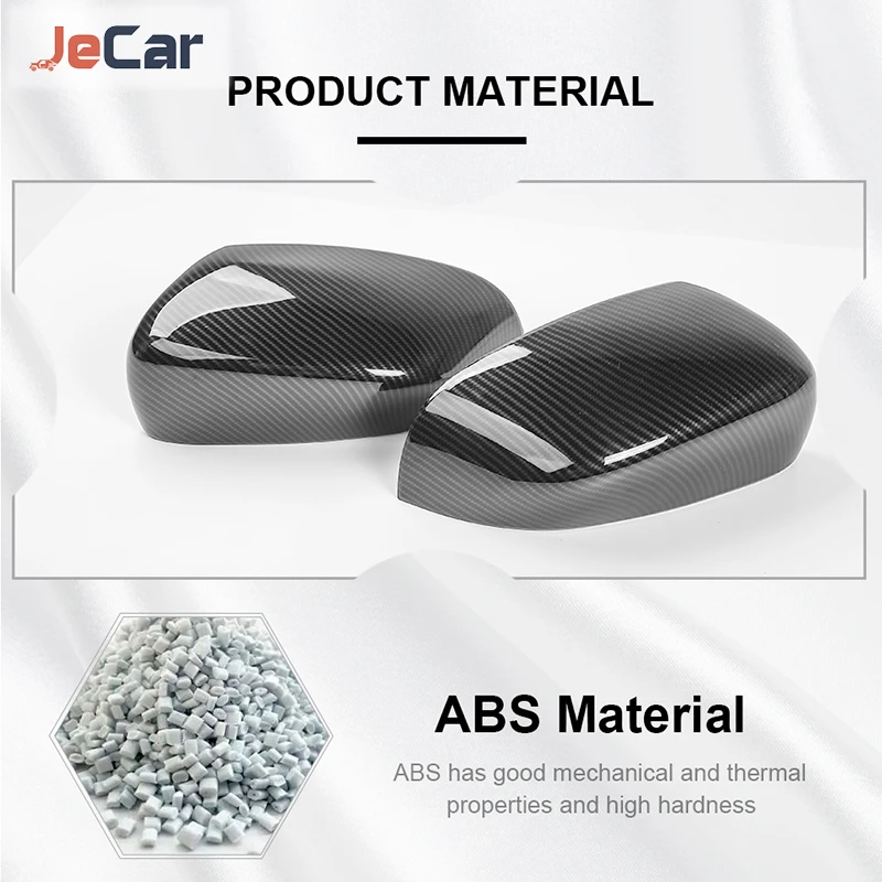 Rearview Mirror Protector Auto Mirror Accessories Carbon Fiber Mirror Cap Car Rearview Mirror Shell Cover For Jeep Compass 2017 Up For Jeep Cherokee 2014 Up Rear View Mirror Decoration Car Accessories