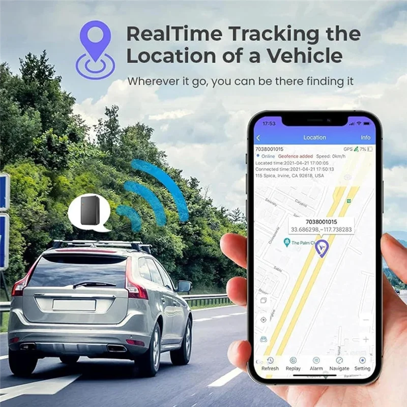 GPS Tracker,GPS Tracker No Subscription,For Cars, Easyfind Mini GPS Tracker,Car Vehicle Tracking Anti-Lost Smart Locator