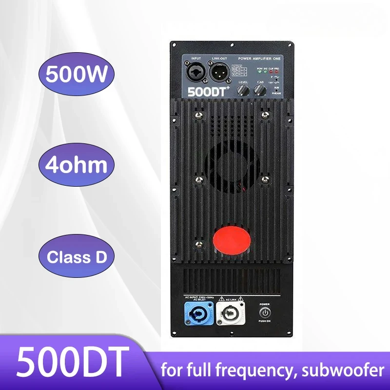 AOSHEN 500W 4옴 서브우퍼 보드 (USB 및 BT 파워 앰프 모듈 포함) 500와트 스위칭 전문 오디오 앰프 보드