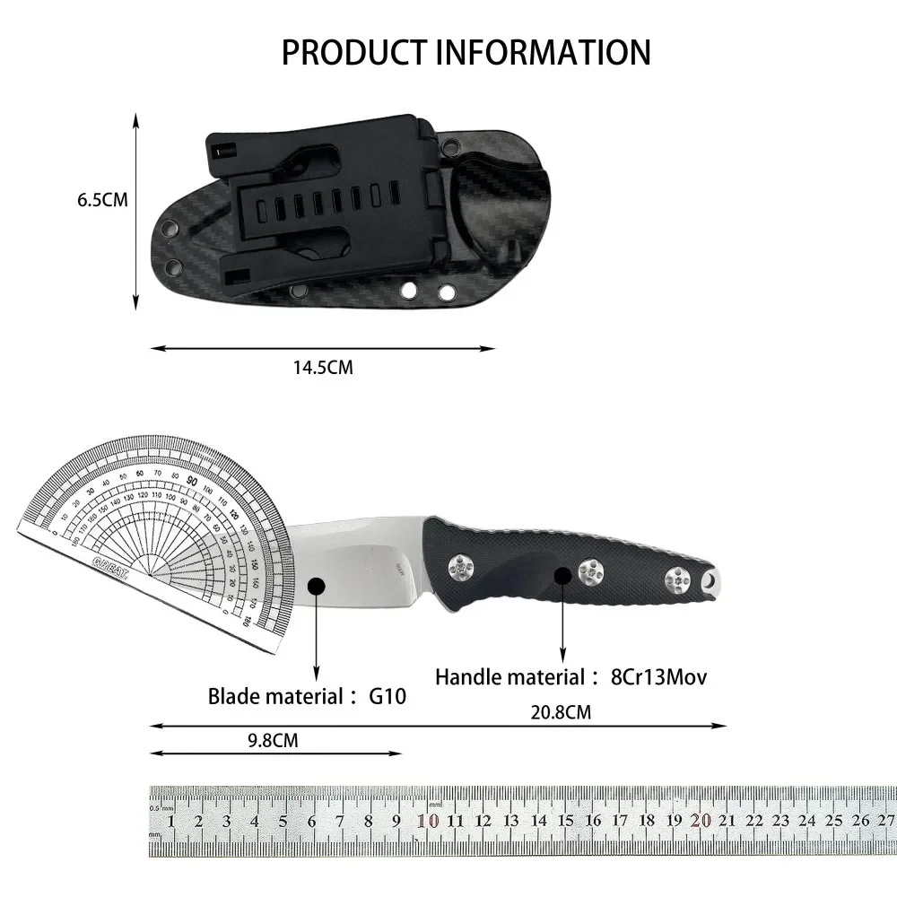 Fixed Blade Knife Outdoor Tools 93M-10 Socom Alpha Warcom 3.72 Stonewashed Wharncliffe Blade with Kydex Sheath Straight