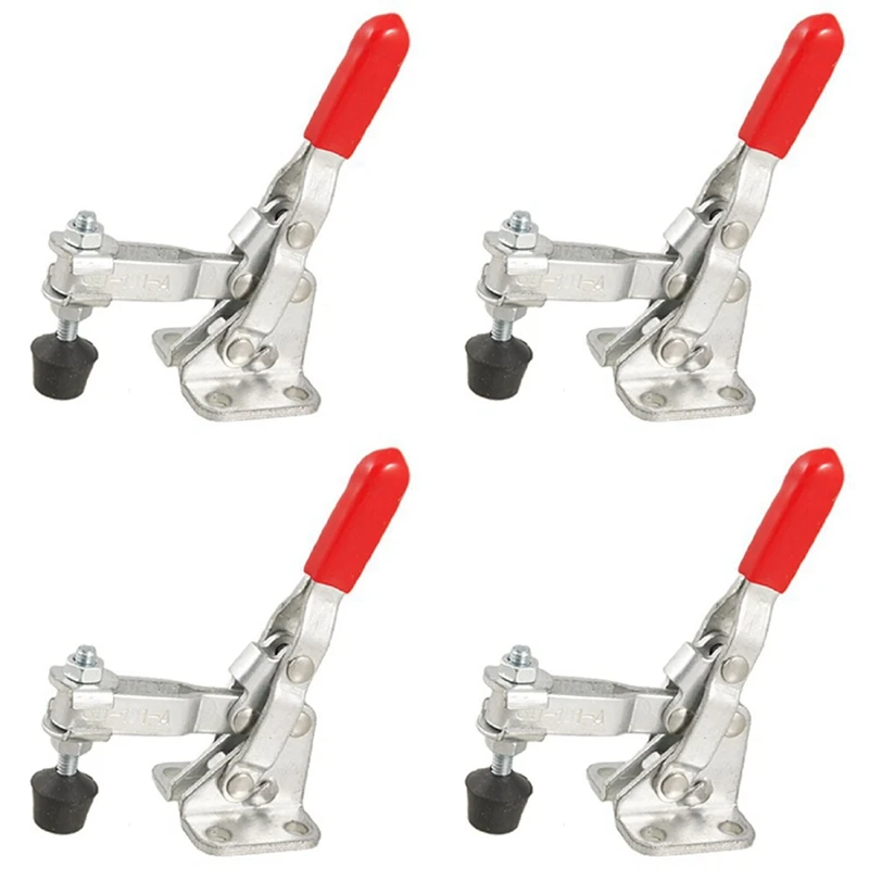 

Promotion! 4X 101A 50Kg 110 Lbs Holding Capacity Red Straight Handle Vertical Toggle Clamp