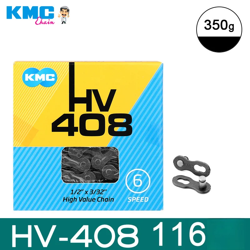KMC HV410 HV408 체인 자전거 체인 싱글 스피드 6단 로드 MTB 자전거 체인 (시마노 SRAM 자전거 부품용)