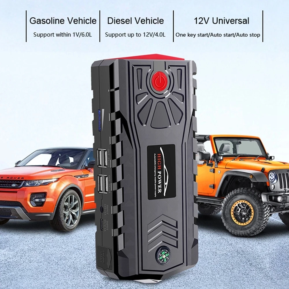 New 99900mAh Car Jump Starter Power Bank 5000A Auto Emergency Battery Booster Starting Device Charger Diesel Petrol Cars Camping