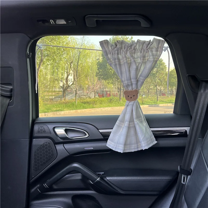 Cute Bear Sunshade Baby Car Window Curtain Car Sunshade Baby Special Safety Seat Suction Cup