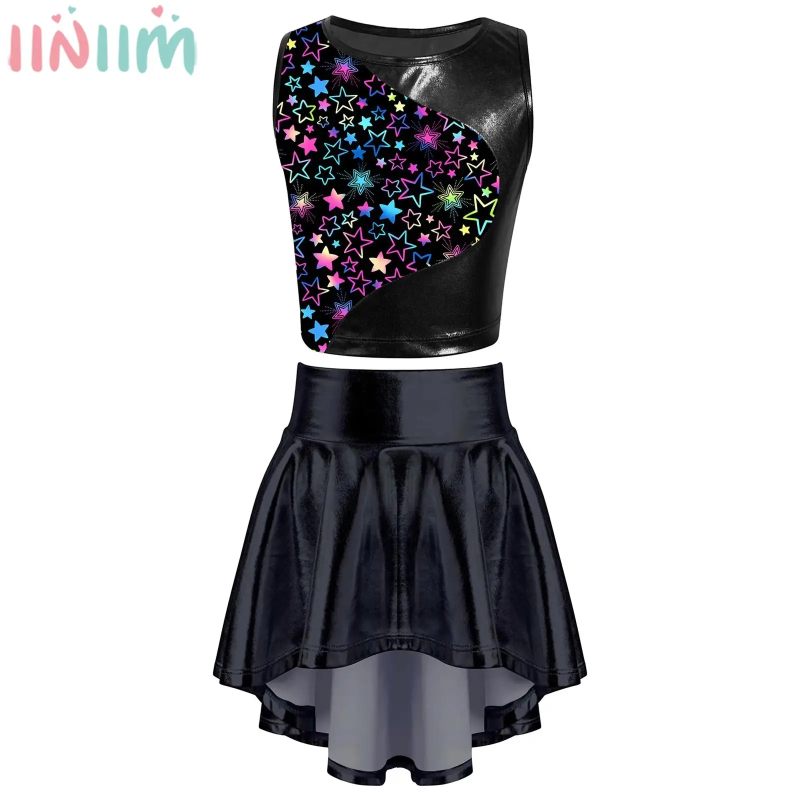 

Женский джазовый костюм для представлений, Женский костюм без рукавов с плиссированной юбкой, школьная одежда