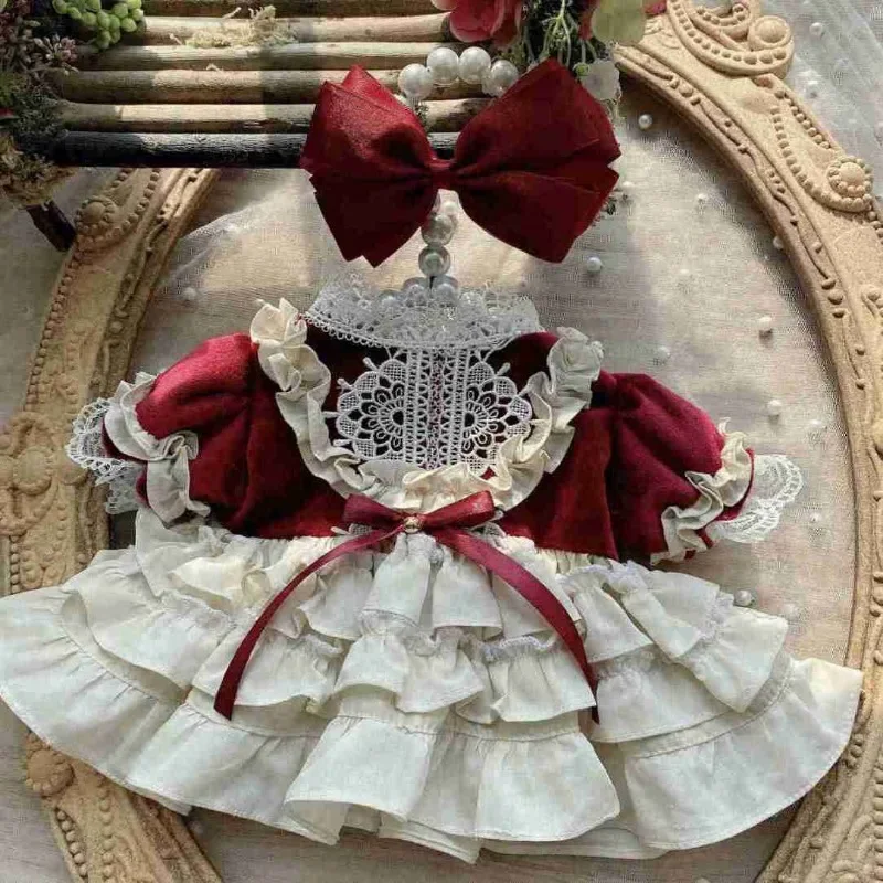 20CM cotton doll skirt velvet skirt set baby clothes 5