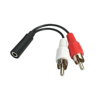 3.5mm Jack Male to 2 RCA Female Jack RCA Stereo Y Audio Cable Converter Adapter High Quality wholesale