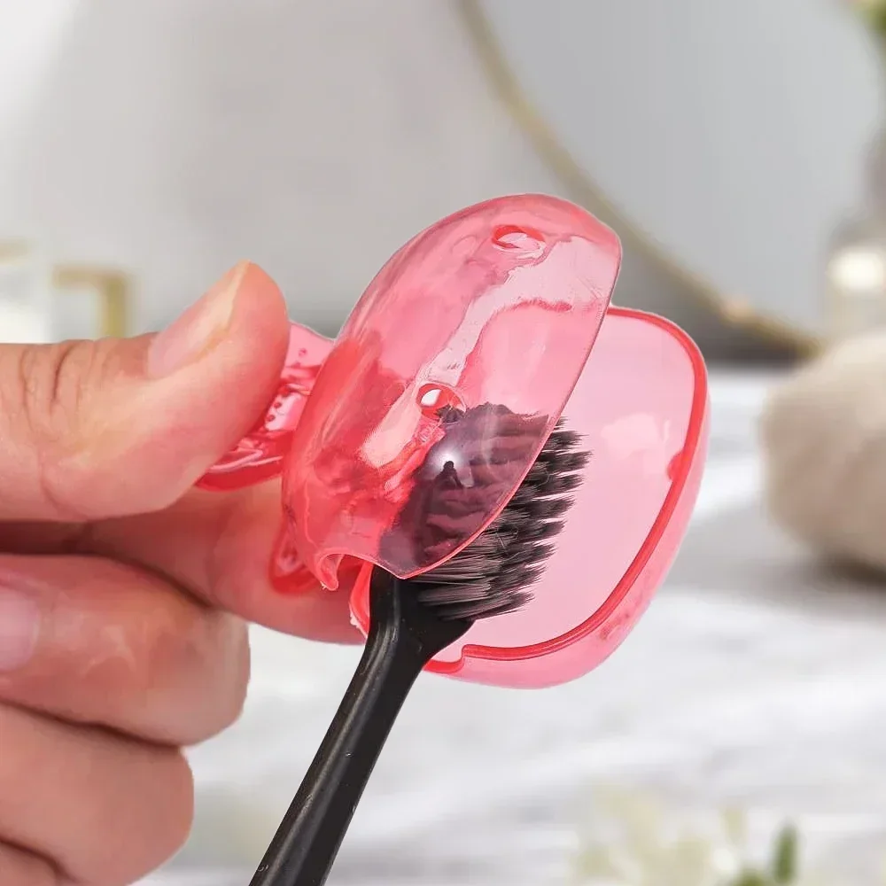 Portable Toothbrush Head Cover Clips Plastic Dustproof Head Germproof Protector Caps Travel Hiking Camping Bathroom Accessories toothbrush covers