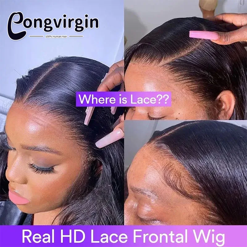 Human Hair Closure Straight 6x2 Lace Closure 2x6 Middle Part Pre Plucked Small Bleached Knots Hd Transparent 100% Human Raw Hair Straight Closure
