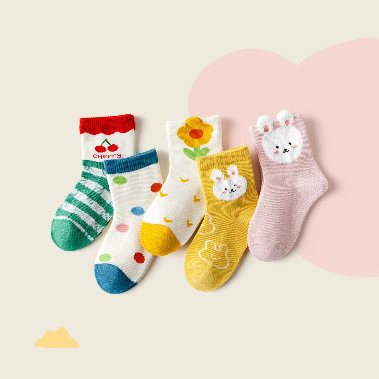 

Caramella-Children's Cartoon Animal Socks, Cute Middle Tube, Baby Kids, Boys, Girls, Cotton, Spring, Autumn, 5 Pairs Lot