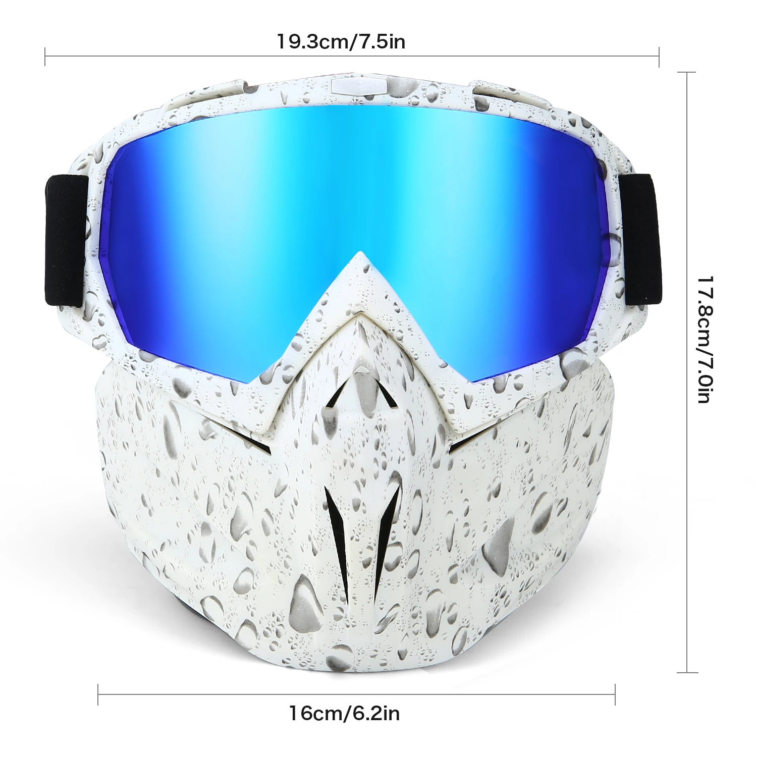 KUTOOK Skiing Snowboard Mask Winter Ski Glasses Face Mask Eyewear Snowmobile Goggles UV Protection Eyewear Windproof Snow Sports 6