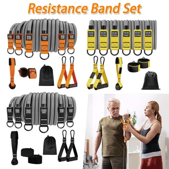 Resistance Bands Exercise Bands Heavy Duty Fitness Bands Set with Handles Workout Bands Multi-Function Home Gym Equipment 1