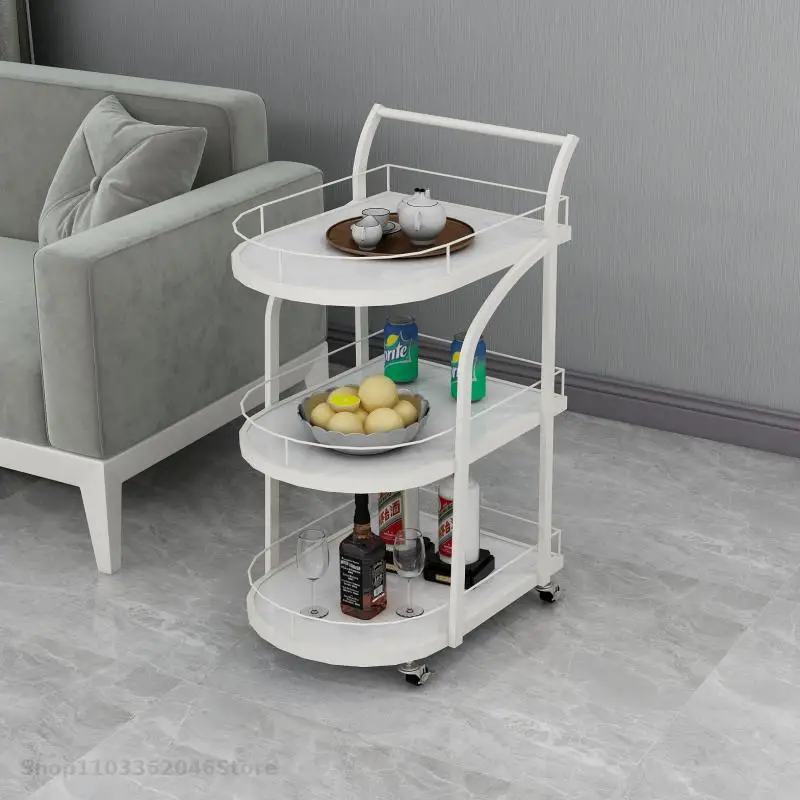 Drinks And Drinks Tea Trolley Restaurant 4s Shop Hotel Bar Ktv Mobile Trolley Shelf Dining Car