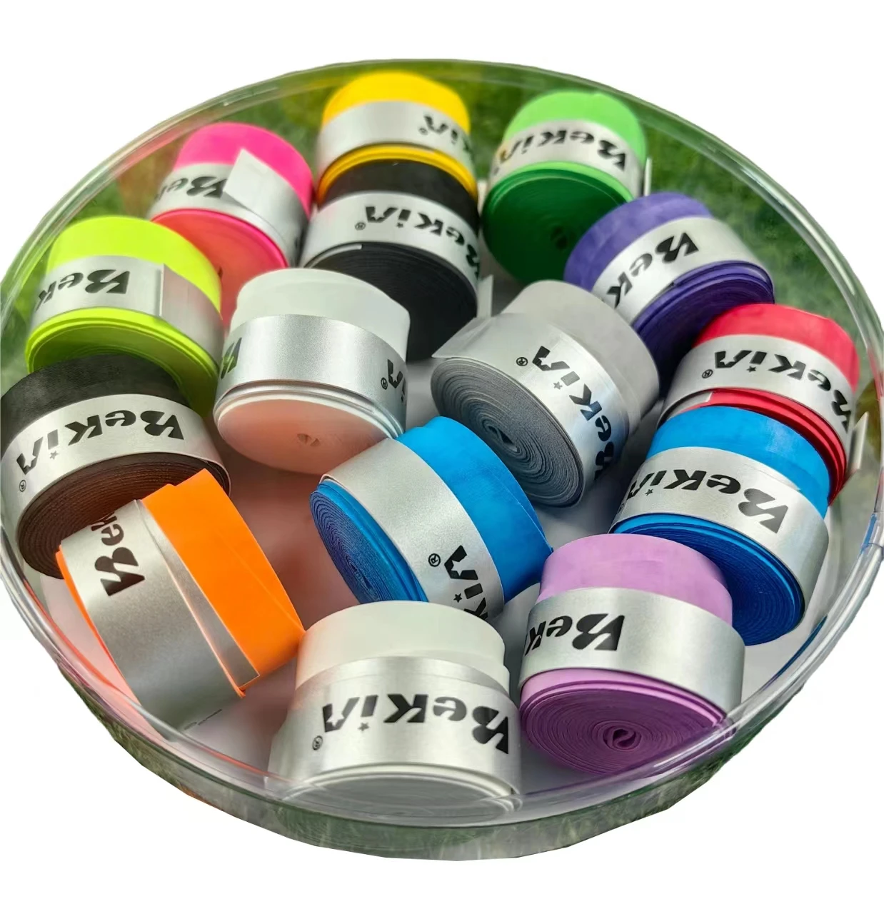 60pcs tennis racket overgrips,viscous badminton grips sweatband Frosted sweat-absorbent belt, dry hand gel
