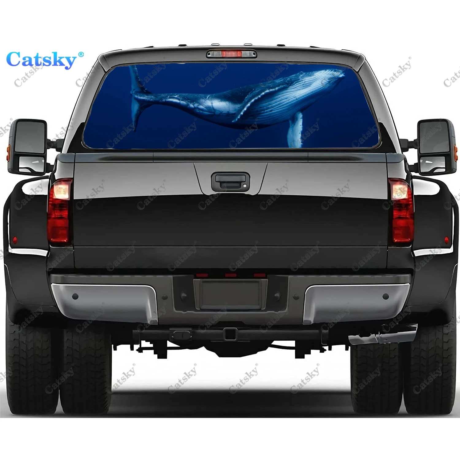 

Декоративная Виниловая наклейка с изображением Кита и водных существ