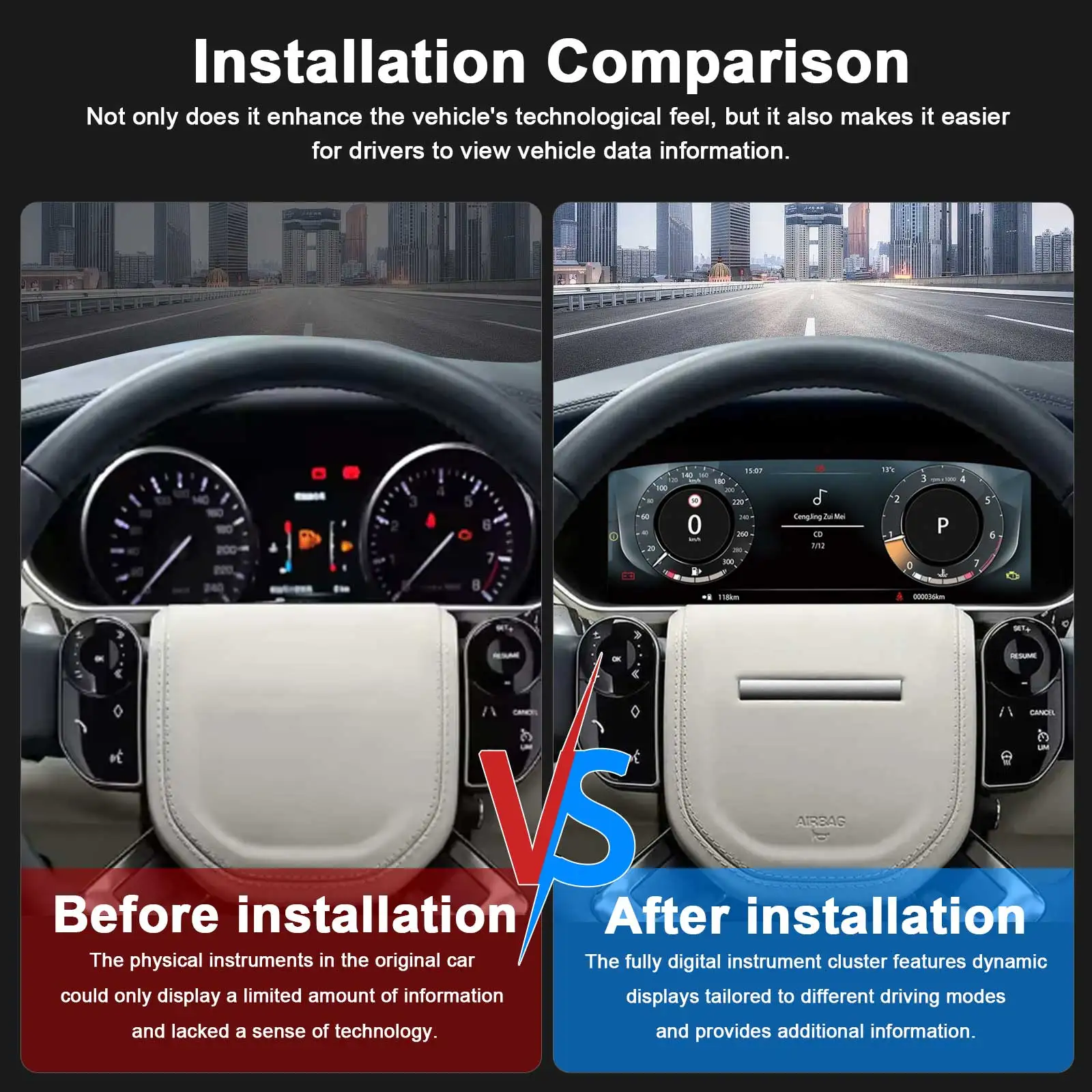 Digital Cluster Dashboard For Range Rover Sport (2014-2017) Executive (2013-2016