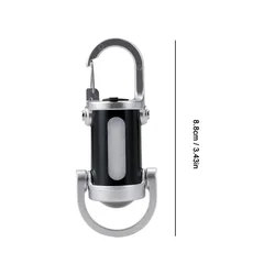 Compact LED Keychain Flashlight with Multifunctional COB Work Light (1 pc)
