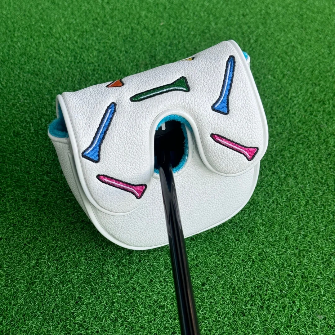 Couverture de Putter de maillet d'arbre central, couvre-chef en cuir PU, fermeture magnétique pour couvertures de Club de Golf DF3, couvertures de Putter à motif de t-shirts