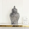 Ceramic Checkmate Jar Hollow Gold Ginger Jar Flower Vase Hollow Storage Tank Porcelain Handicraft Home Decoration Accessories 3