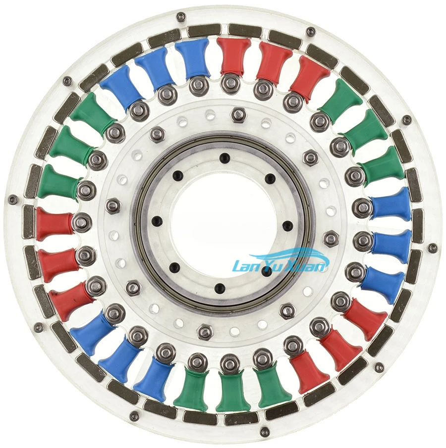 

Customized high-power disc-type permanent magnet three-phase generator with iron core and low reluctance wind power hand-cranked