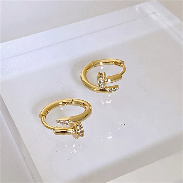 925 Silver Plated Zircon Round Circle Hoop Earring for Women Minimalist Trendy Jewelry Shiny Accessories eh2031 4
