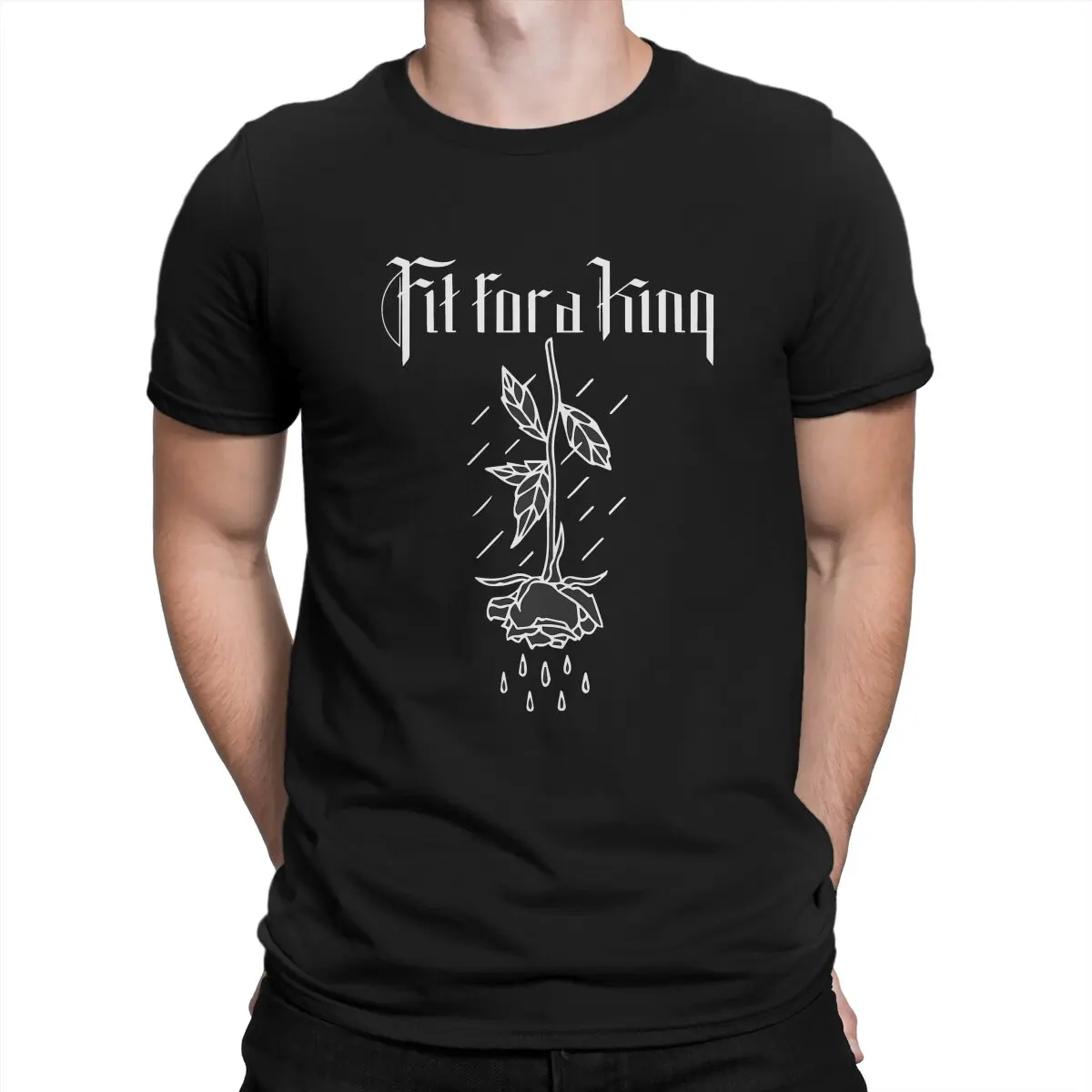 

Fit For A King T-Shirt for Men Brutal Deathcore Vintage 100% Cotton Tee Shirt O Neck Short Sleeve T Shirt Gift Idea Clothes