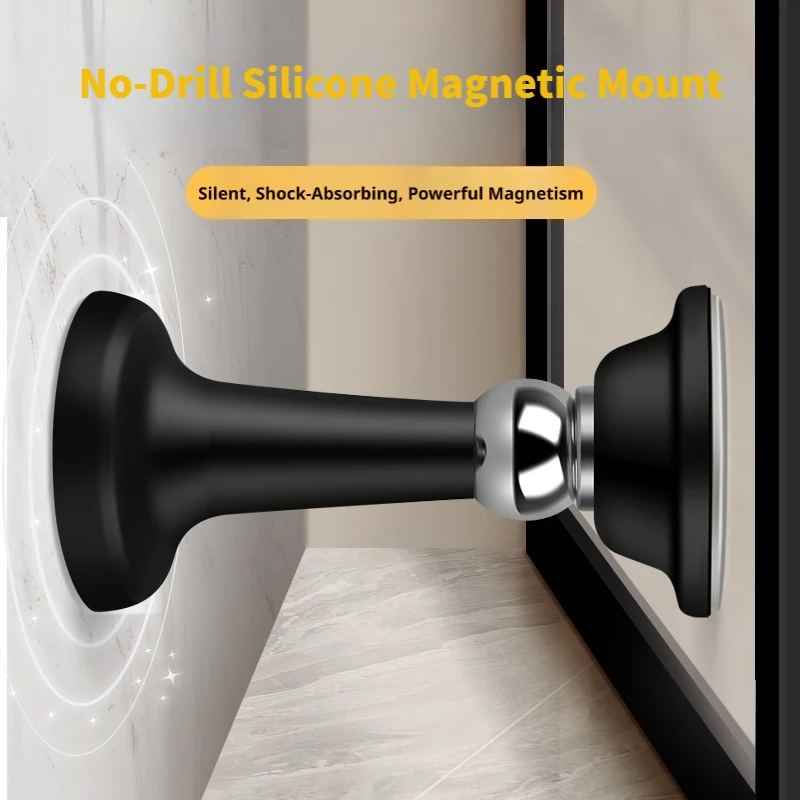 Silicone Floor Door Stopper with Strong Suction and Anti-Collision Design