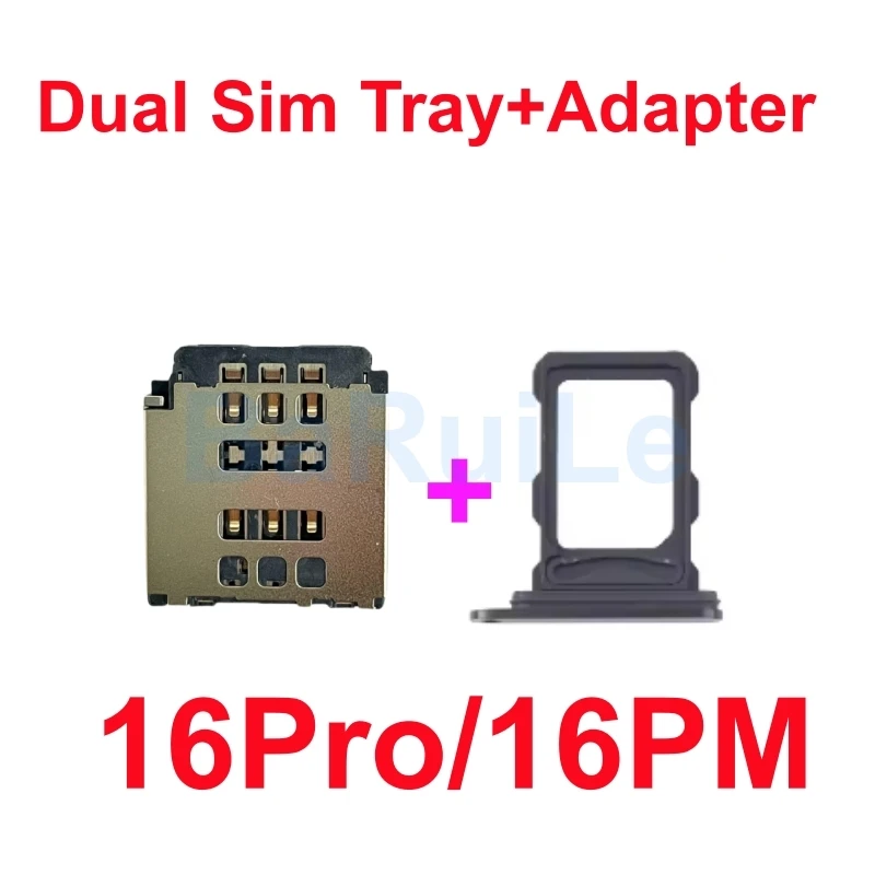 Dual Sim Card Reader Flex Cable with Nano Connector Holder Adapter