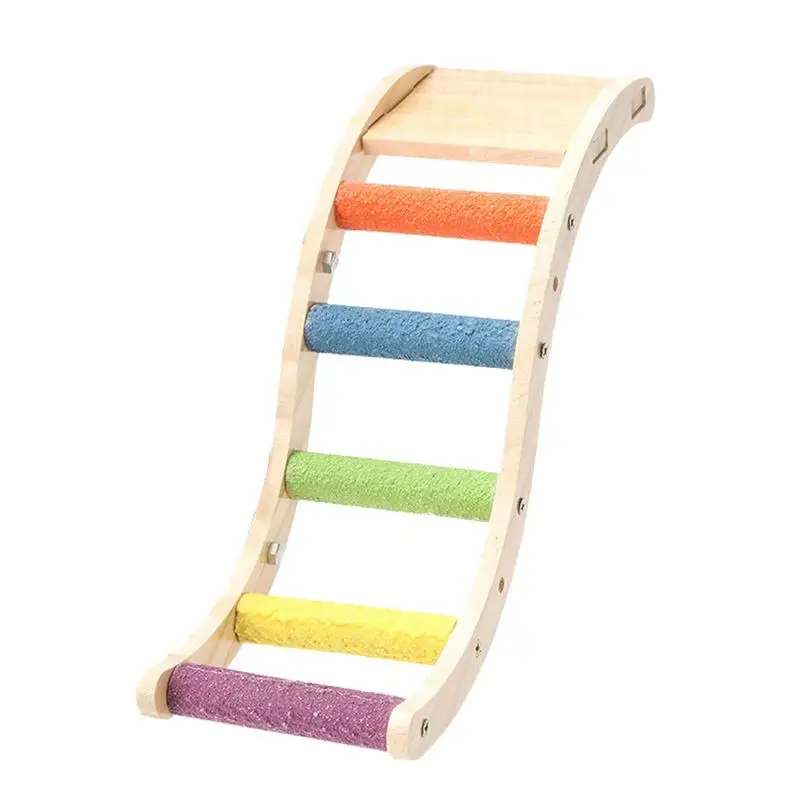 

Bird Parrot Ladders Hang Toys Bird Stand Toy Wood Ladder For Parakeets Bird Exercise Toy Play Ladder For Parakeets Cockatiels
