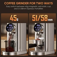 Moulin à café électrique BioloMix – 48 réglages de précision, support à café amovible, meule conique pour des moulages d'espresso uniformes 5