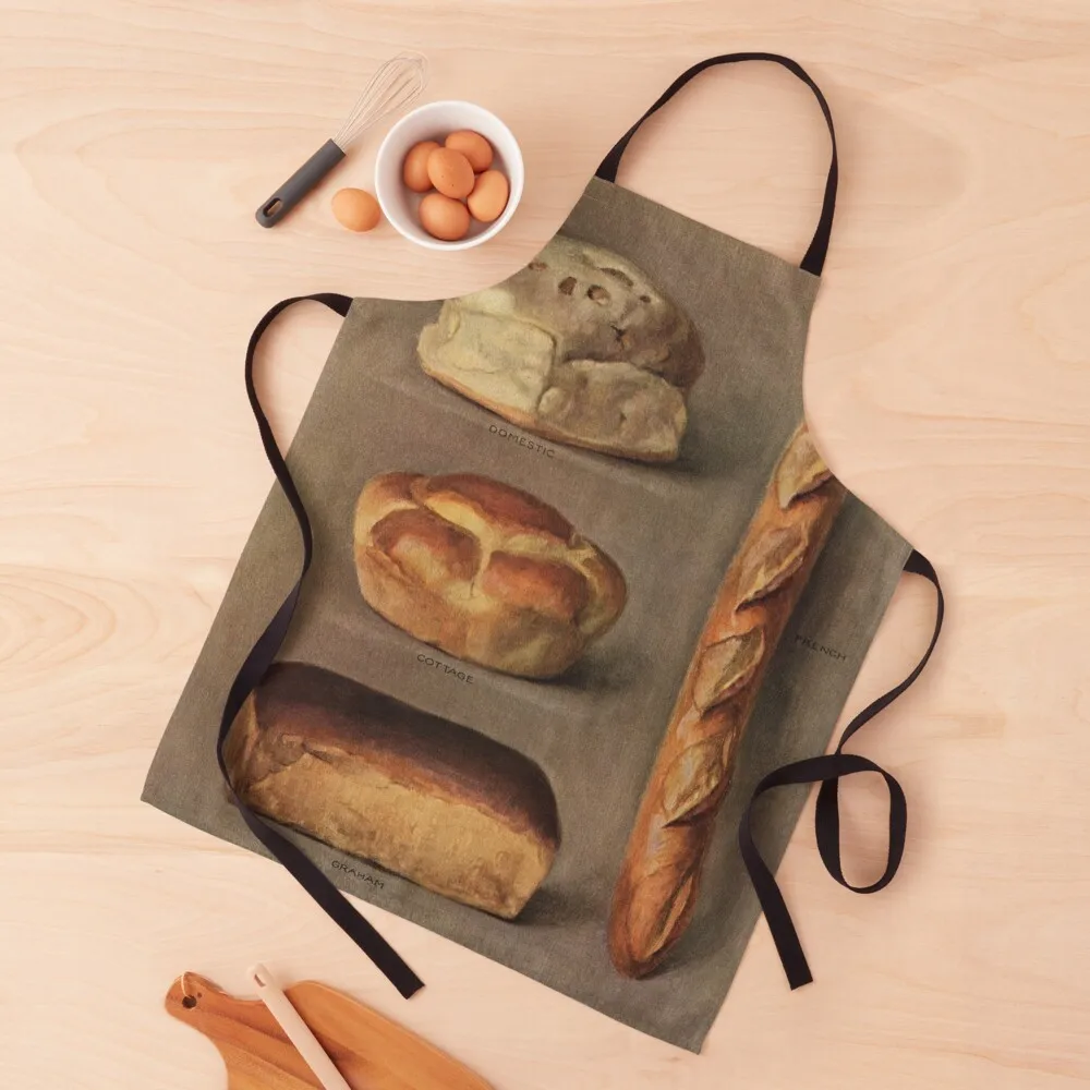 

Bread types vintage poster Apron Things For The Home Kitchens For Men Apron