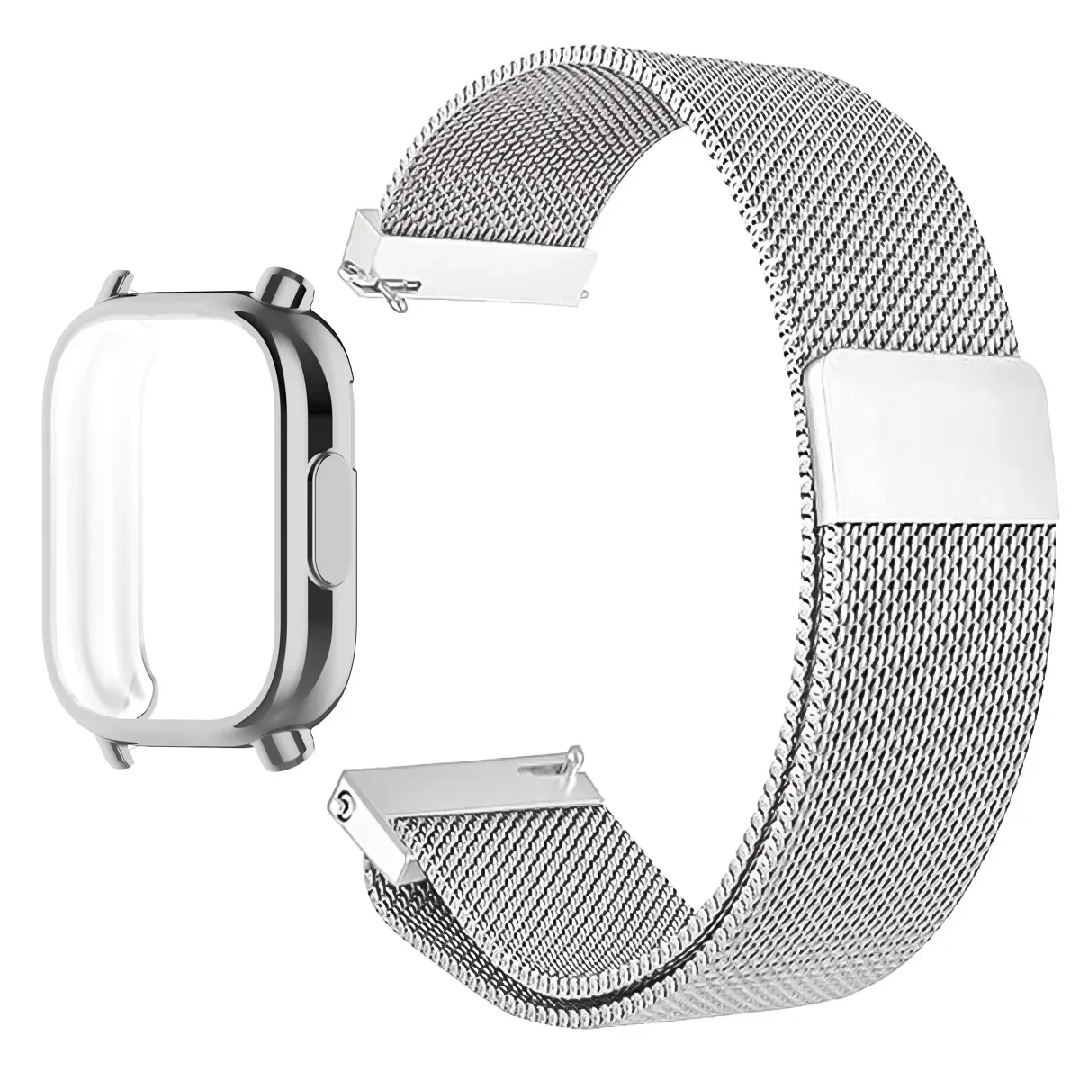Milanese Mesh Strap with Case and Screen Protector - Premium Watchband Bracelet Accessories