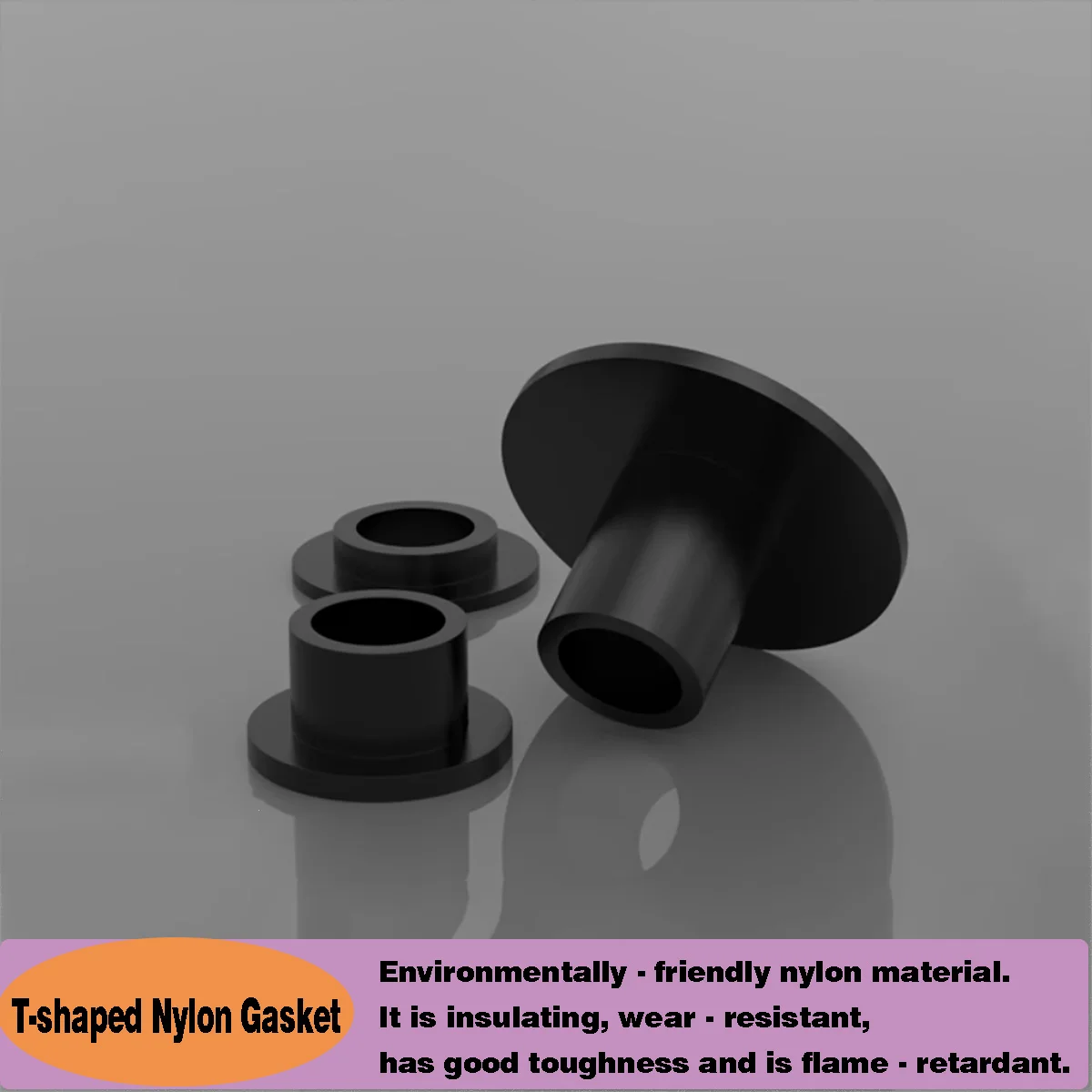 T-Shaped Nylon Washer / Plastic Concave Convex Step Washer Insulating Bush