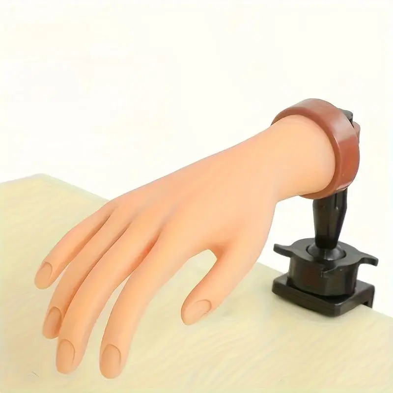 Mano per Pratica Unghie Regolabile con Supporto da Tavolo, Manichino per Allenamento Unghie in Acrilico Gel, per Salone o Uso Domestico - immagine 3