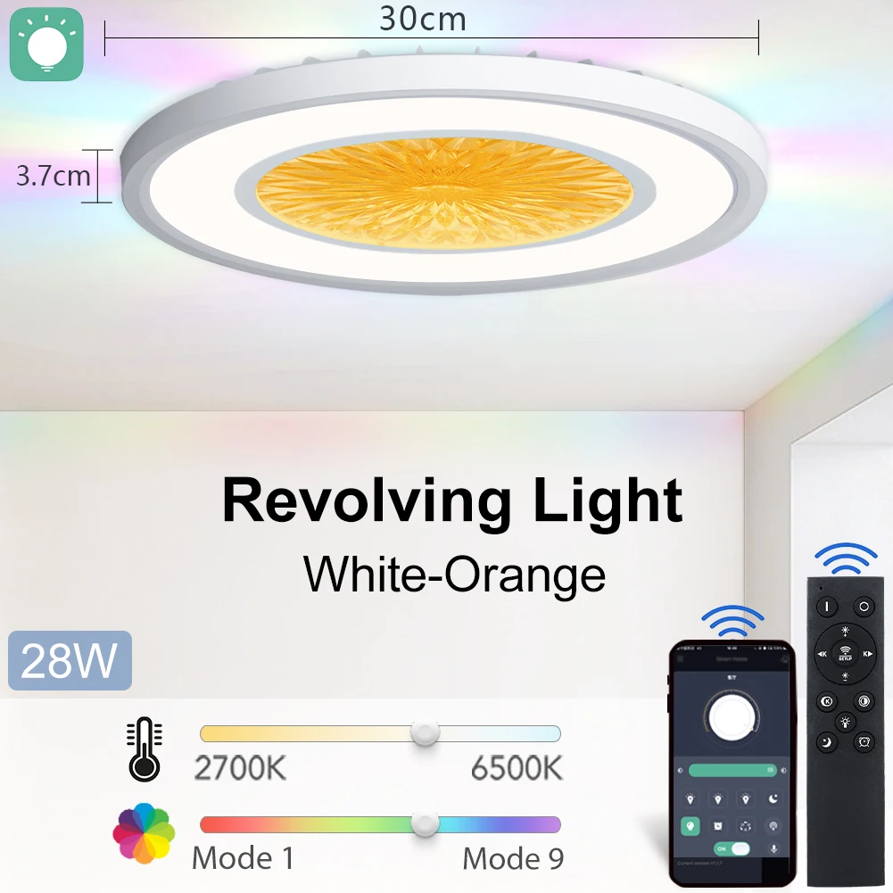 Smart Ceiling light Fixture 12Inch 24W Smart Led Ceiling Lamps