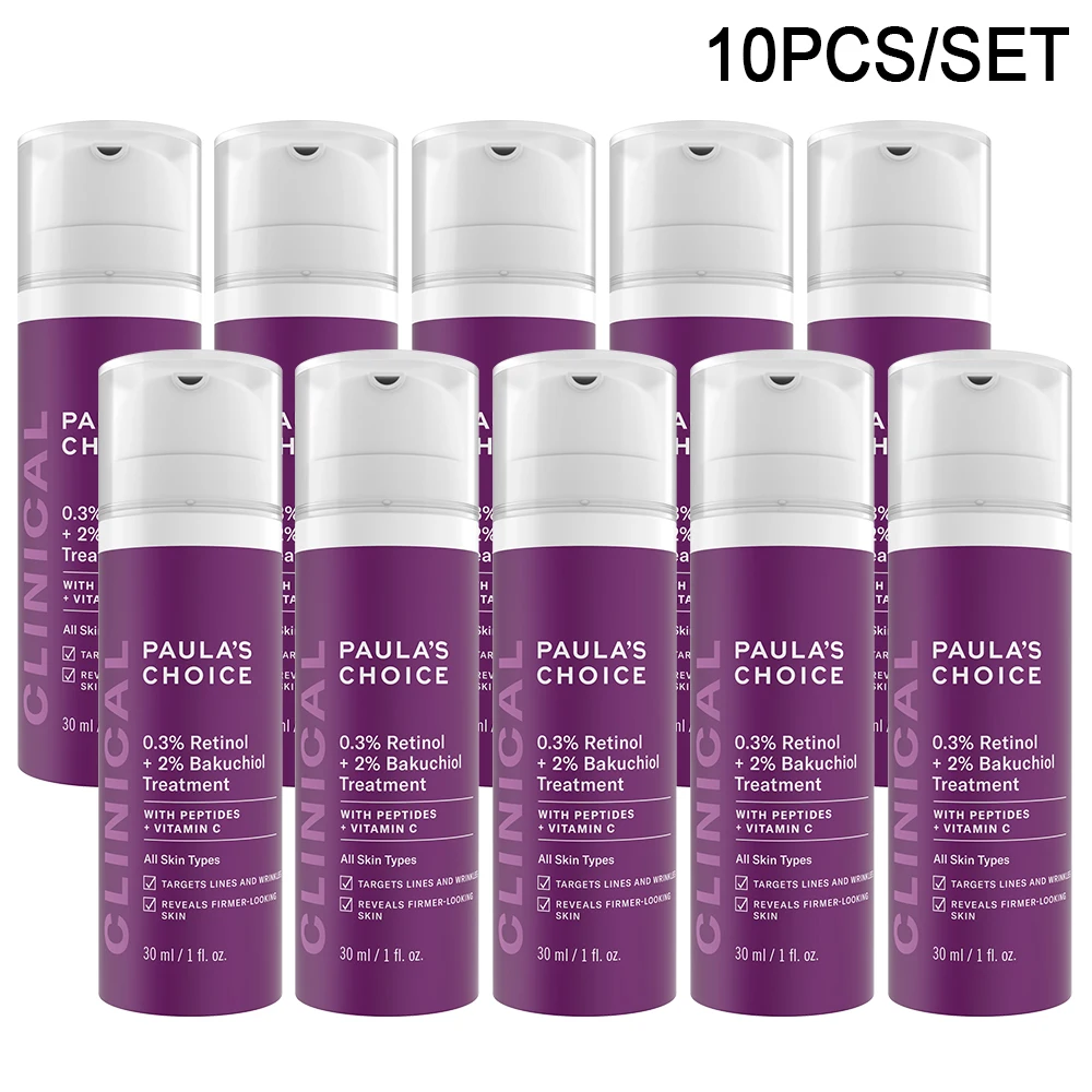 

10PCS Paula’s Choice CLINICAL 0.3% Retinol + 2% Bakuchiol Treatment Anti-Aging for Deep Wrinkles & Fine Lines All Skin Serum