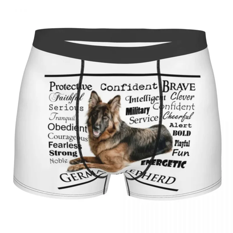 

German Shepherd Traits Boxer Shorts For Homme 3D Print Funny Dog Underwear Panties Briefs Soft Underpants