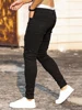 Fashion Men's Street Ripped Jeans Pure Black Stretch Tight Small Foot Pencil Pants Boyfriend Club Clothing Denim Ropa Hombre 4
