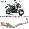 Motorcycle Full System Exhaust Escape Modify Stainless Steel Front Link Pipe For KAWASAKI Z125 Until 2018 Z125 Pro Until 2022