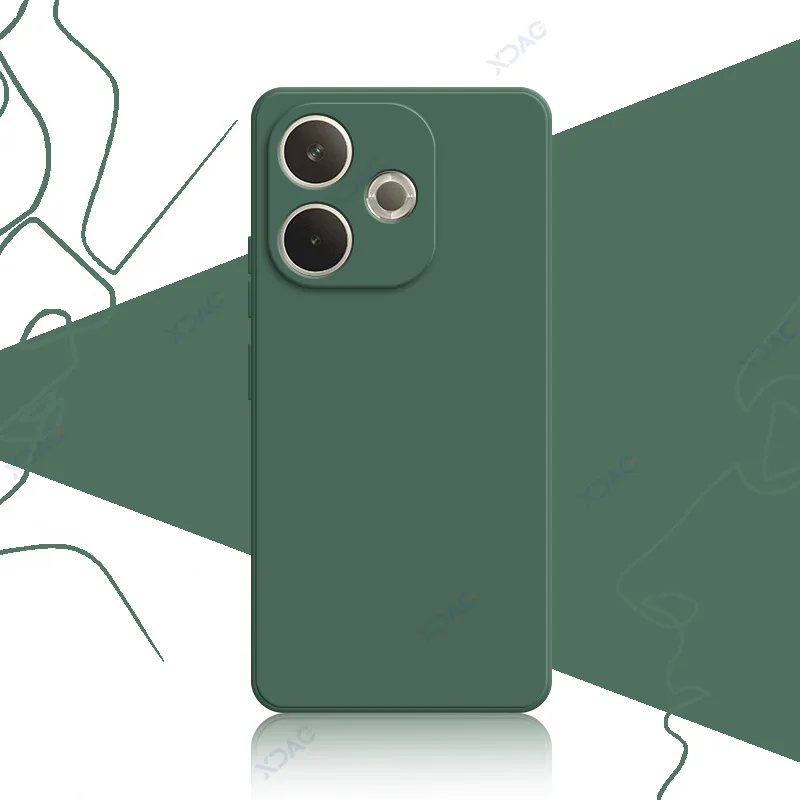 Luxury Dual Liner Shockproof Phone Cover - Square Liquid Silicone Coque Shield