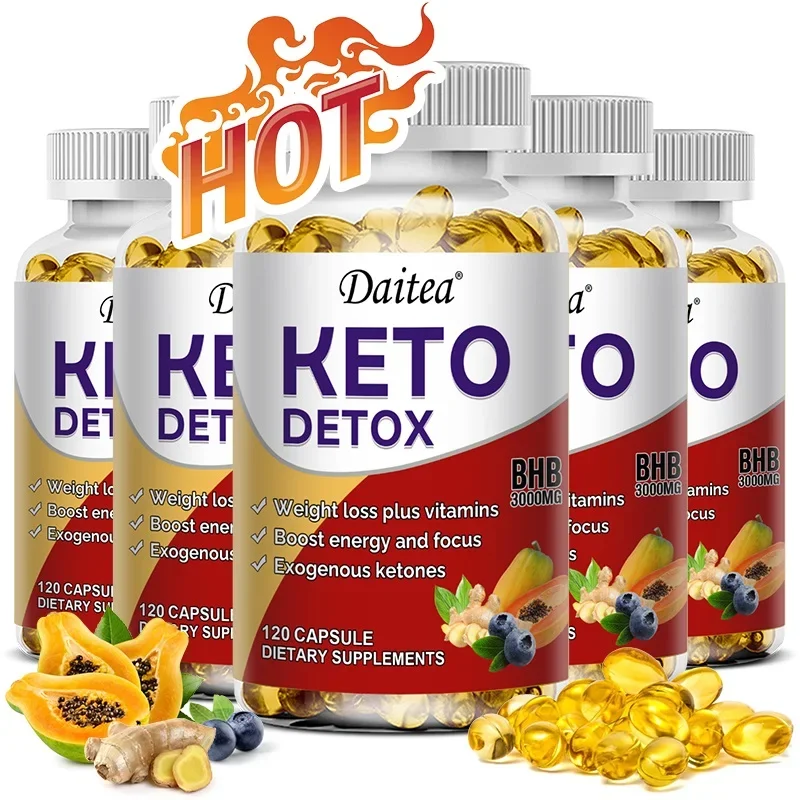 

Keto Detox Cleanse Capsules - Keto Vitamin Supplement for Men, Women - Digestion and Weight Management Boosts Energy, Focus