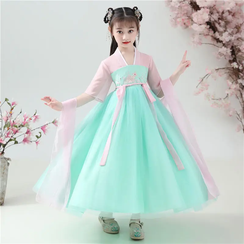 

Spring and Autumn Children's Hanfu Girls Super Fairy Dress Little Girl Embroidered Princess Dress Japanese Hanfu Korean Children