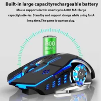 Wireless Mouse Gaming Computer Silent Rechargeable Bluetooth Mouse USB Mechanical E-Sports Backlight PC Gamer Mouse for Laptop - Image 2