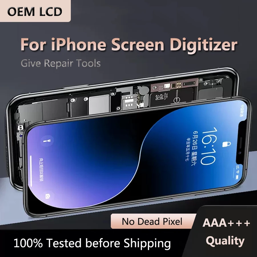 Lcd Per Iphone 6 7 8 5S 6S Plus X Xs Xr 11 12 13 Mini Pro Max Original Perfect A + Oem Screen Display Assembly Dare Strumenti Di Riparazione