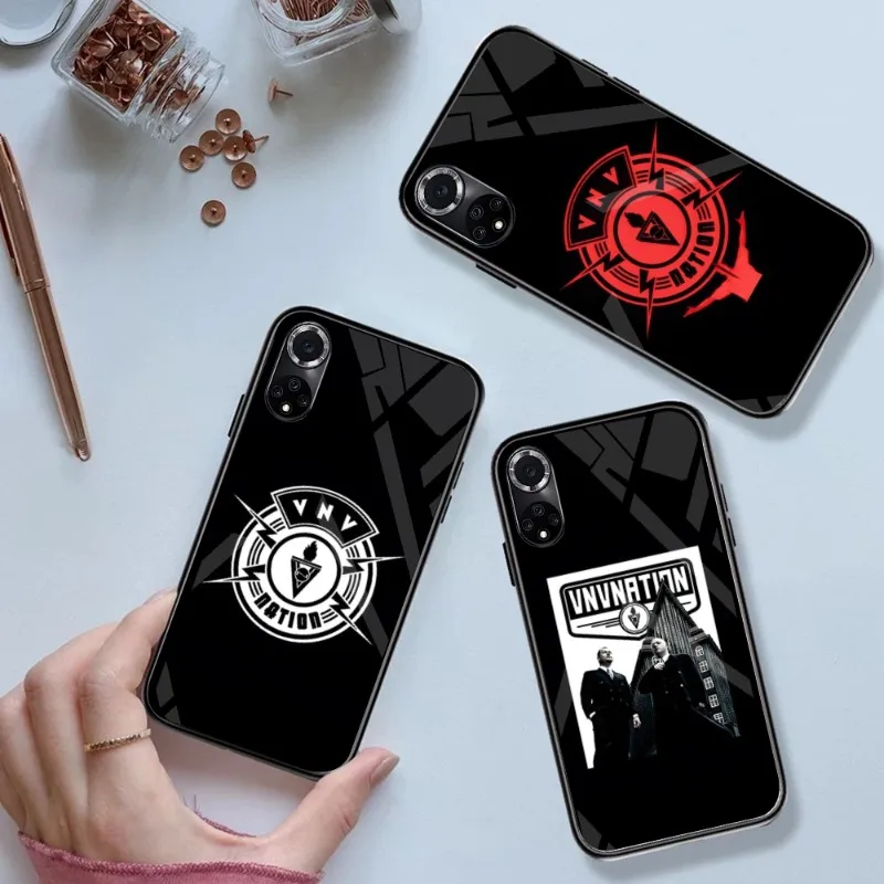 Vnv Nation Band Custodia Per Telefono In Vetro Temperato Per Huawei Mate 60 P 40 30 20 10 Pro Plus Z P50 P9 P Smart 2021 P Plus