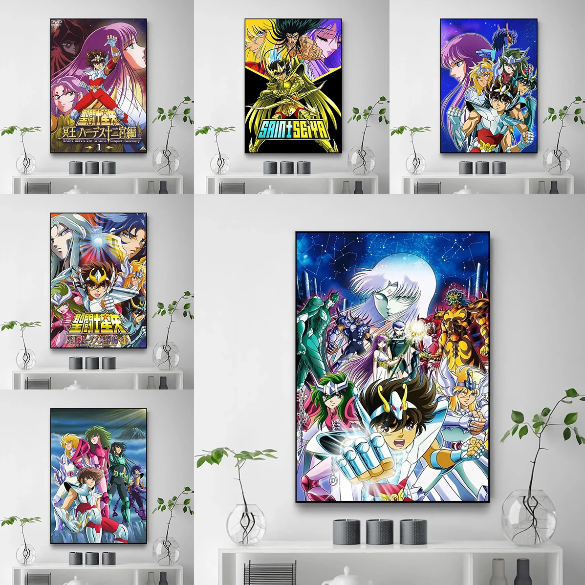 

Posters for Wall Art Saint Seiya Anime Poster Aesthetic Room Decoration Print Decorative Paintings Home Decorations Pictures Art