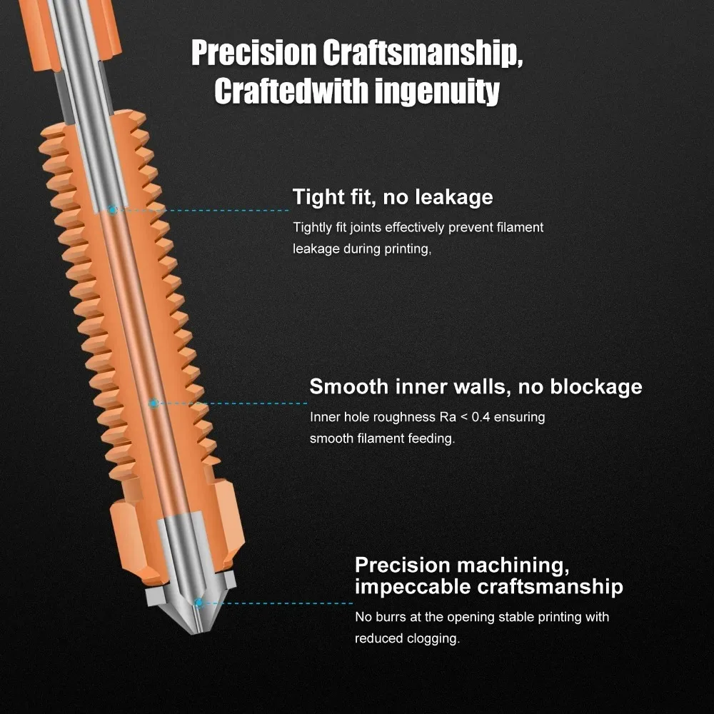 Creality K1C 깍지 하이 플로우 인쇄 업그레이드 퀵 스왑 깍지, K1 Max,K1C,Ender-3,V3 3D 프린터용, 0,4mm, 0,6mm, 0,8mm