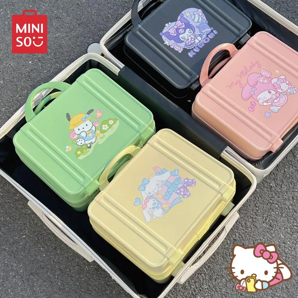 

MINISO мультяшная моя мелодия Kuromi, портативная женская косметичка, Женская портативная маленькая сумка для макияжа