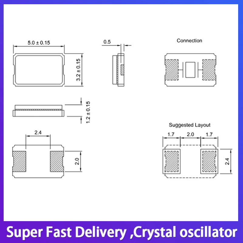 10PCS TXC 7A-8.000MAAJ-T 18PF 5032 2PIN 8M 8MHZ SMD passive crystal oscillator crystal resonator 5.0x3 2mm