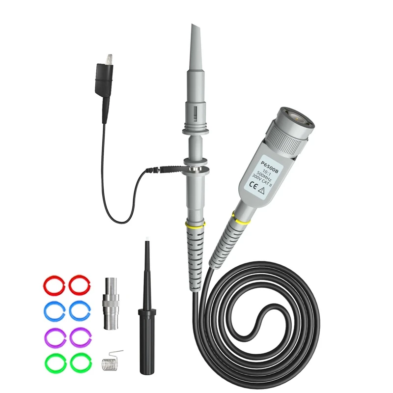 

P6500B 500Mhz Oscilloscope Probe 10X 300V High Precision Test Probe 120Cm For Tektronix Oscilloscope Easy To Use